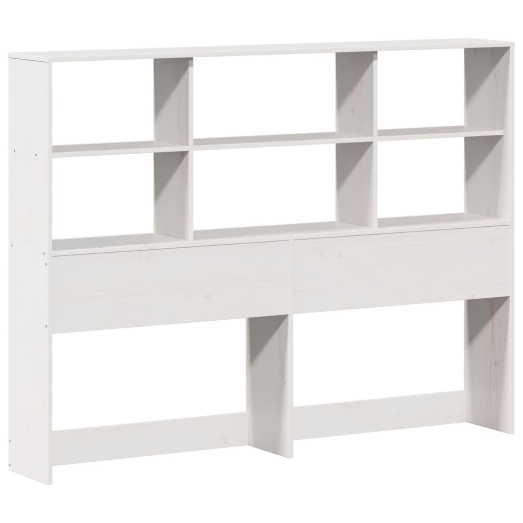 Bookcase Bed without Mattress White 140x200 cm Solid Wood