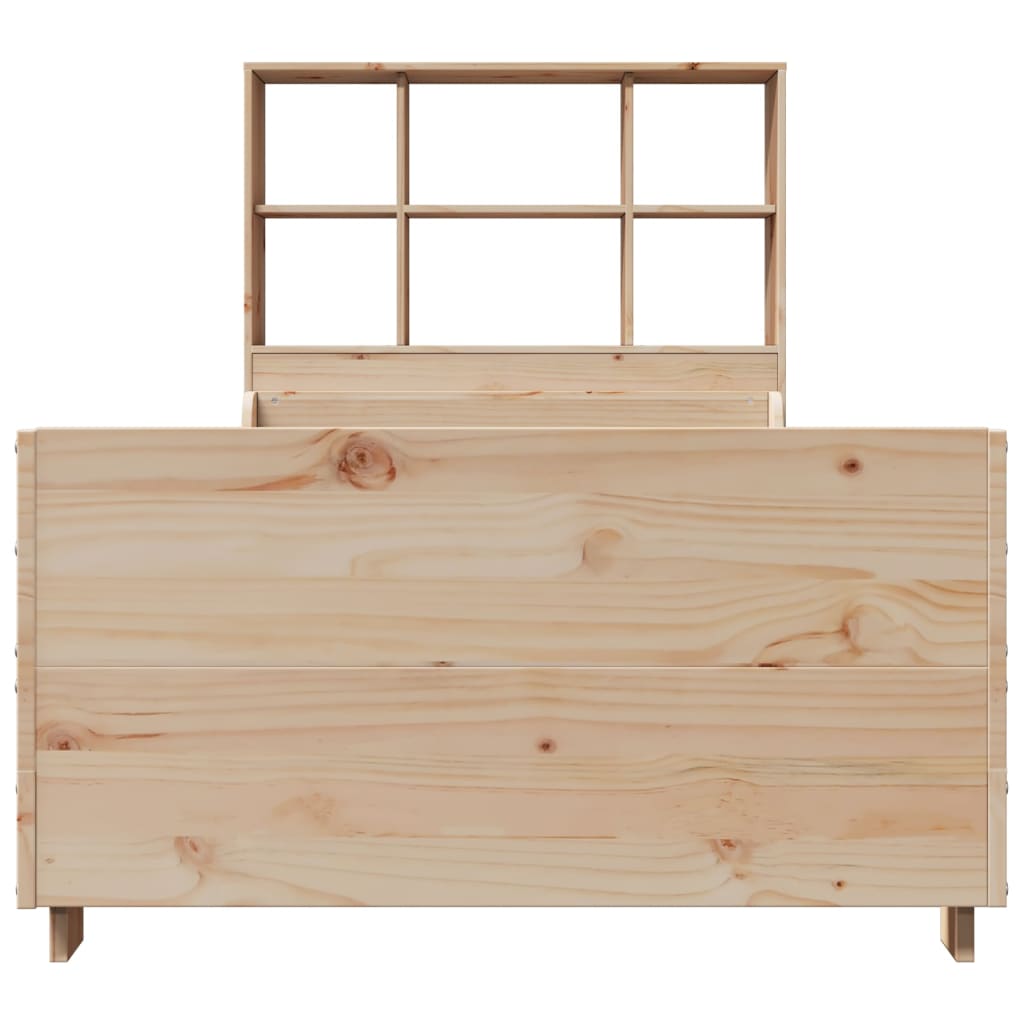 Bookcase Bed without Mattress 90x200 cm Solid Wood