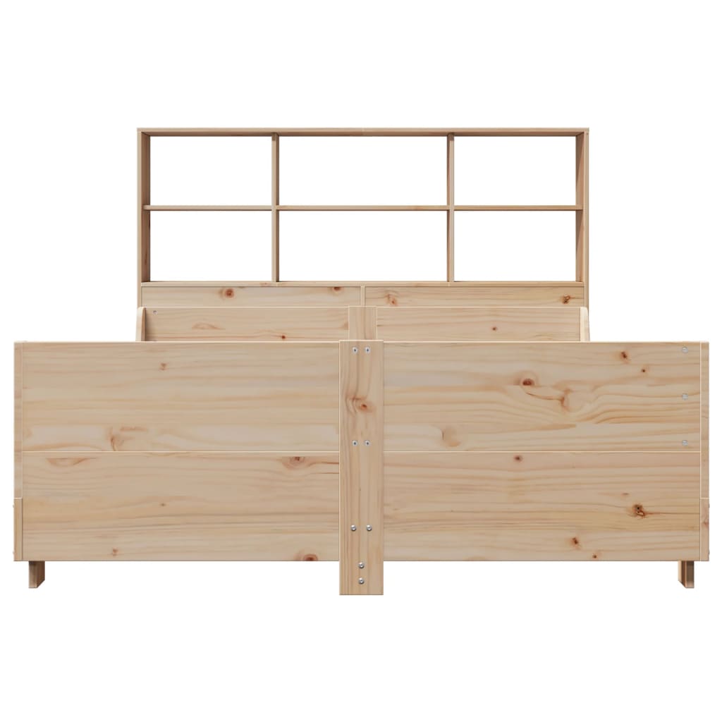 Bookcase Bed without Mattress 140x190 cm Solid Wood