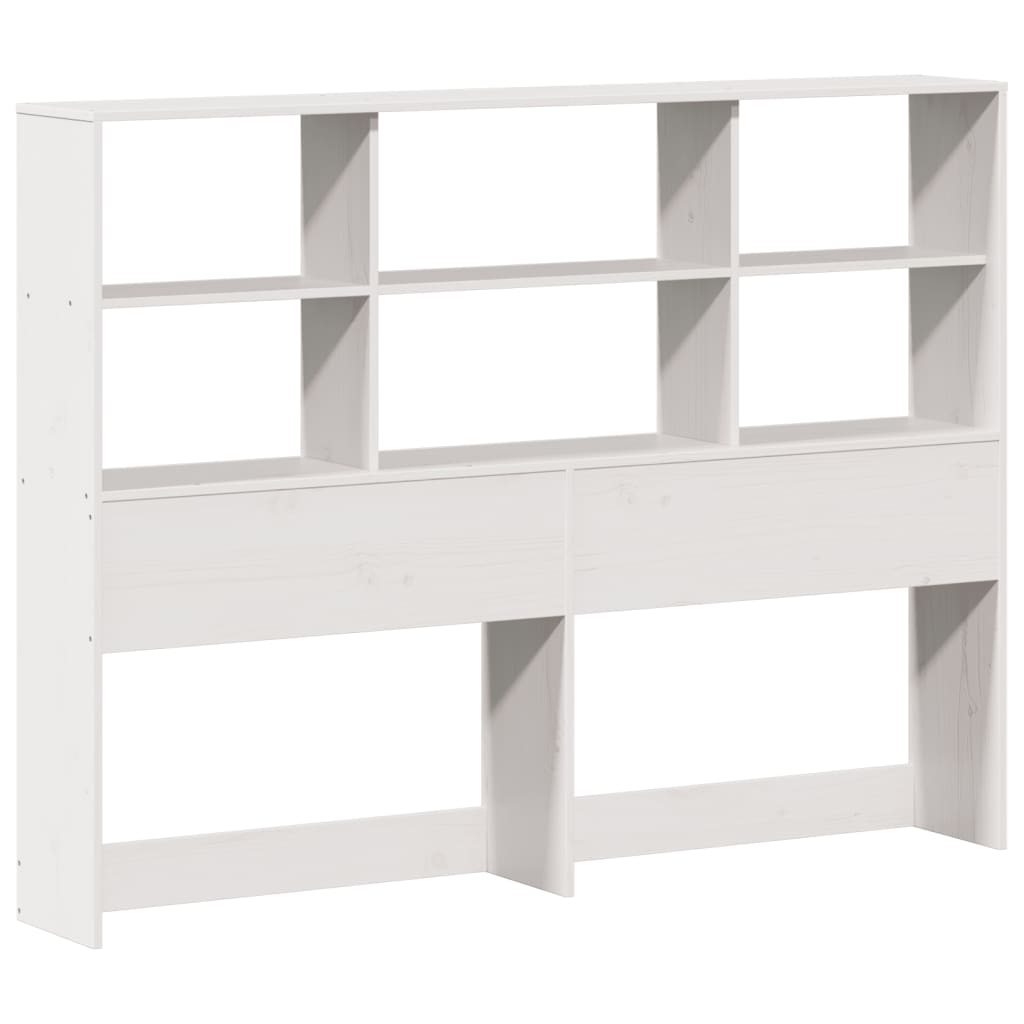 Bookcase Bed without Mattress White 140x190 cm Solid Wood