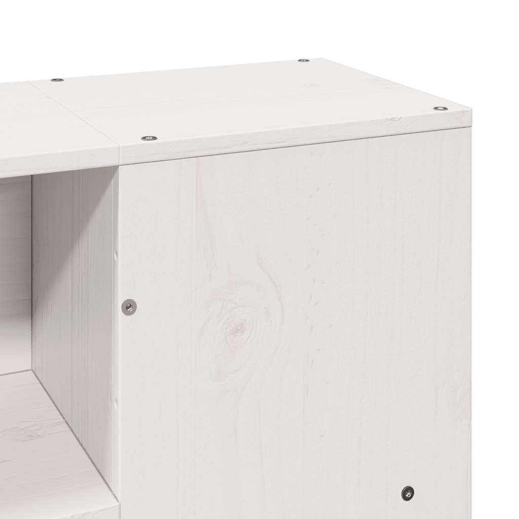 Bookcase Bed without Mattress White 160x200 cm Solid Wood