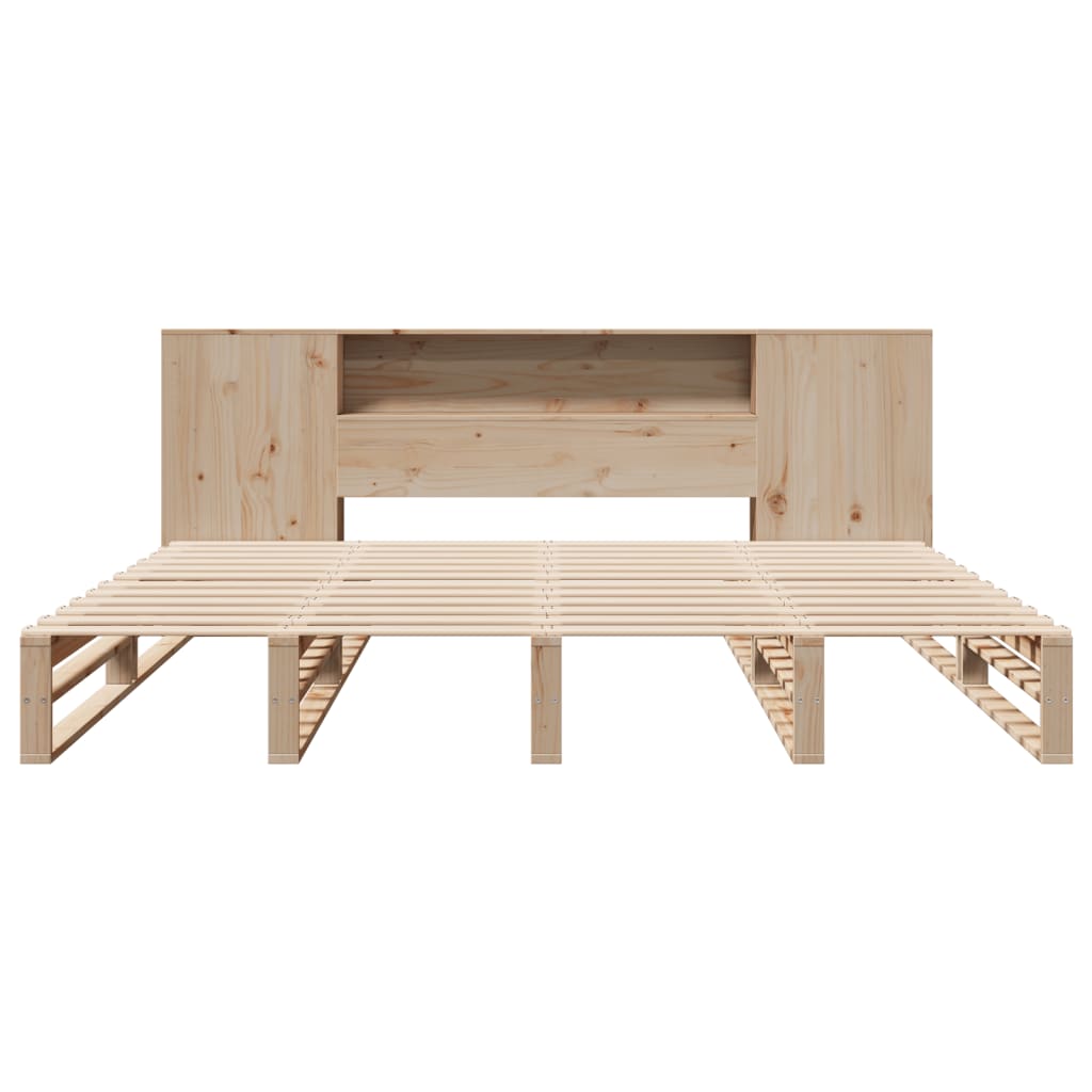 Bookcase Bed without Mattress 180x200 cm Super King Solid Wood
