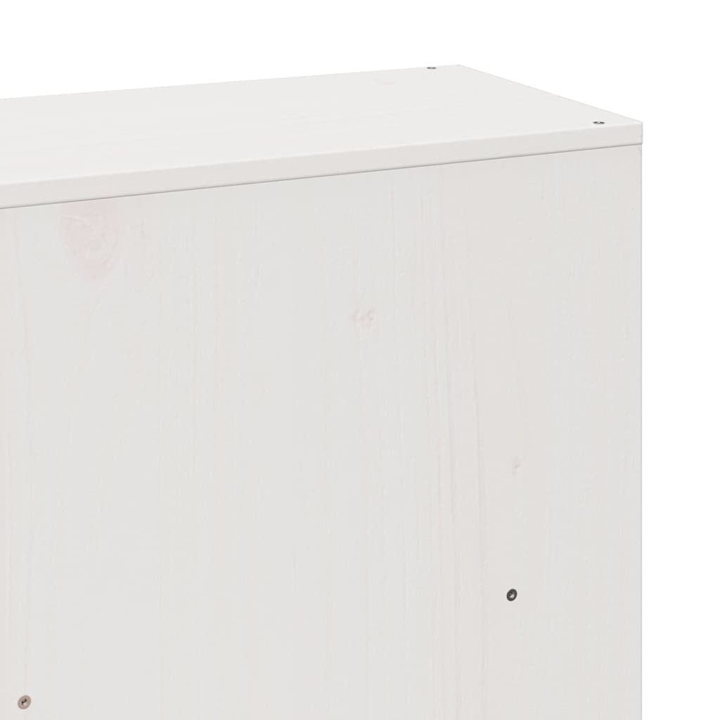 Bookcase Bed without Mattress White 180x200 cm Super King Solid Wood