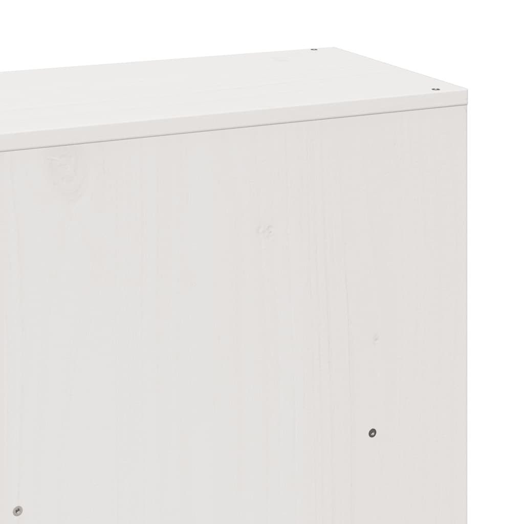 Bookcase Bed without Mattress White 200x200 cm Solid Wood