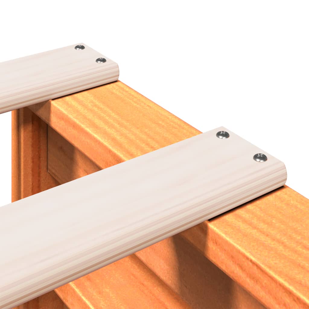 Bookcase Bed without Mattress Wax Brown 140x200 cm Solid Wood Pine