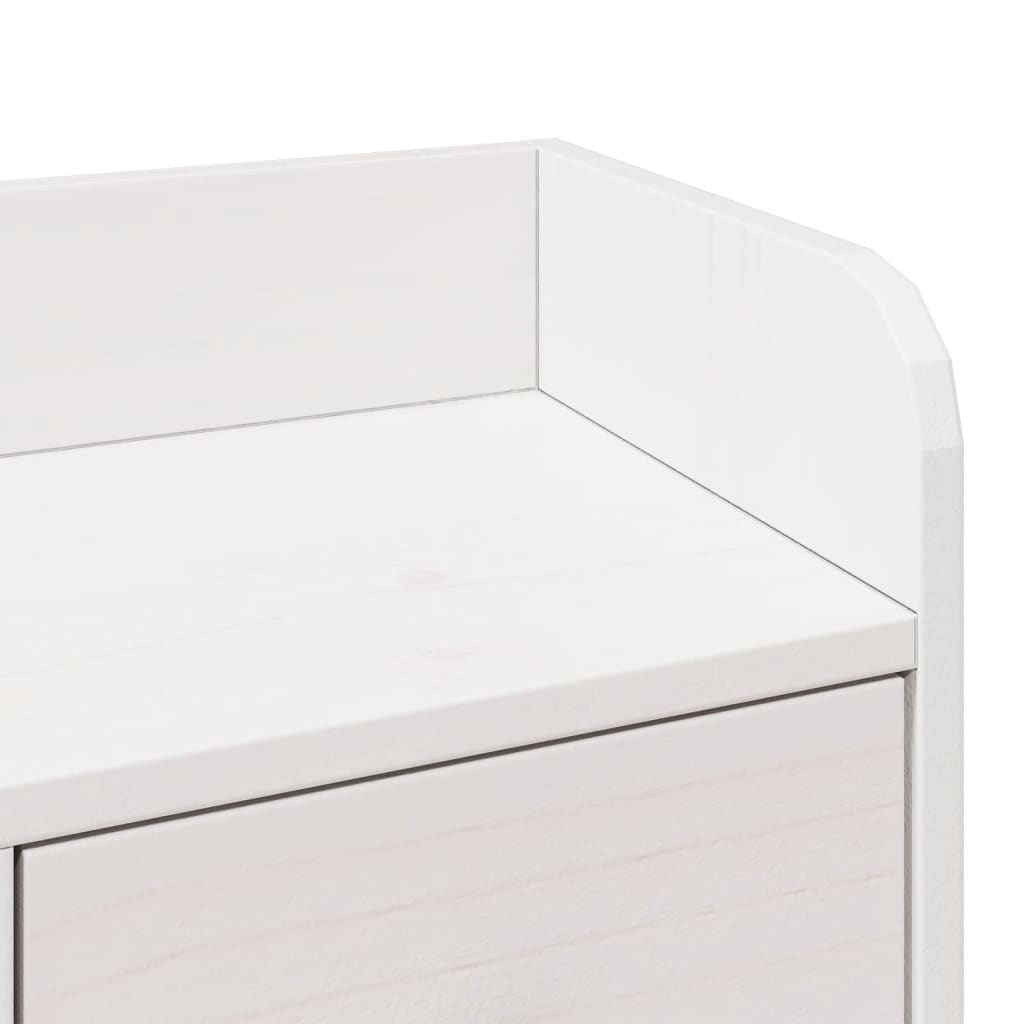 Bookcase Bed without Mattress White 180x200 cm Super King Solid Wood Pine