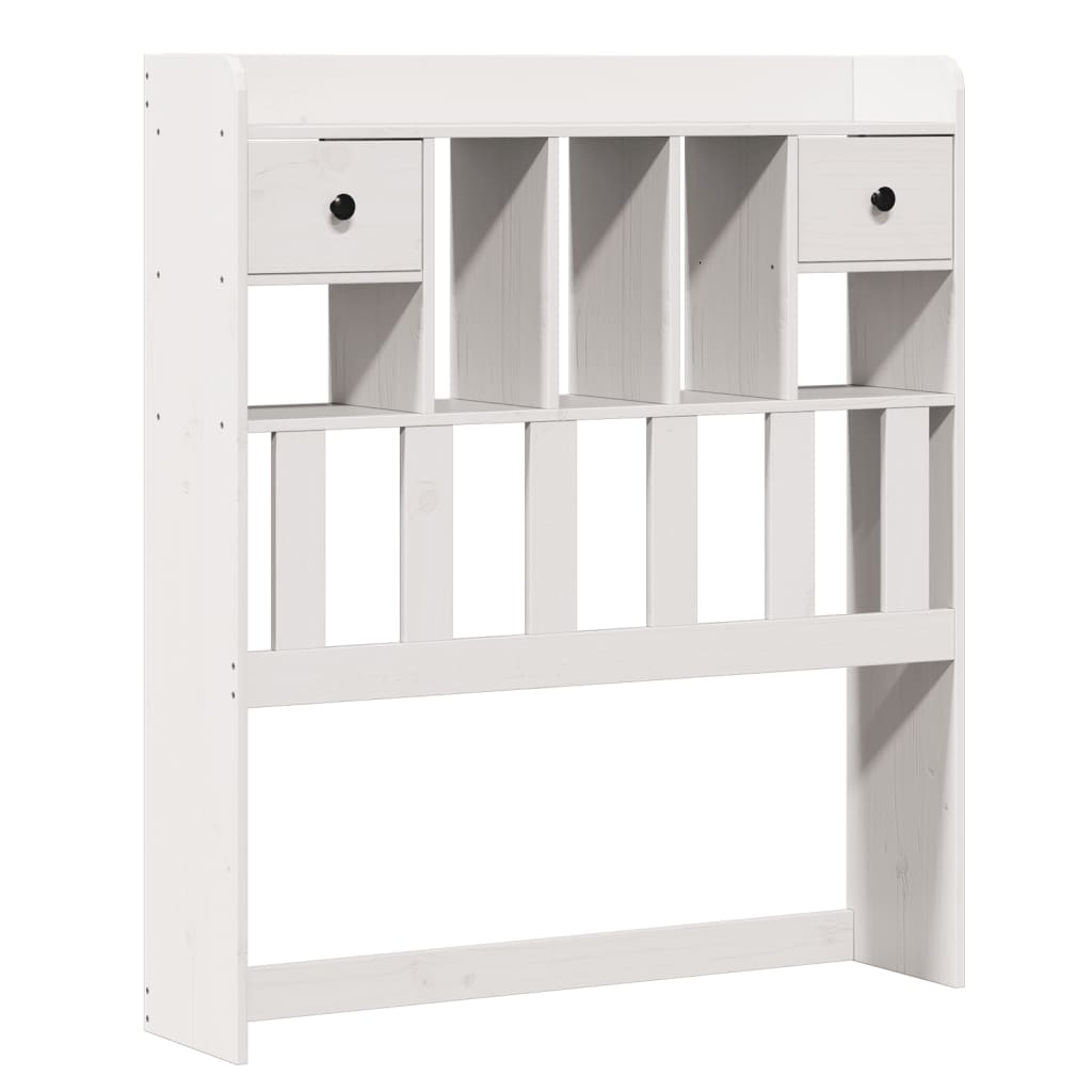 Bookcase Bed without Mattress White 90x190 cm Single Solid Wood Pine