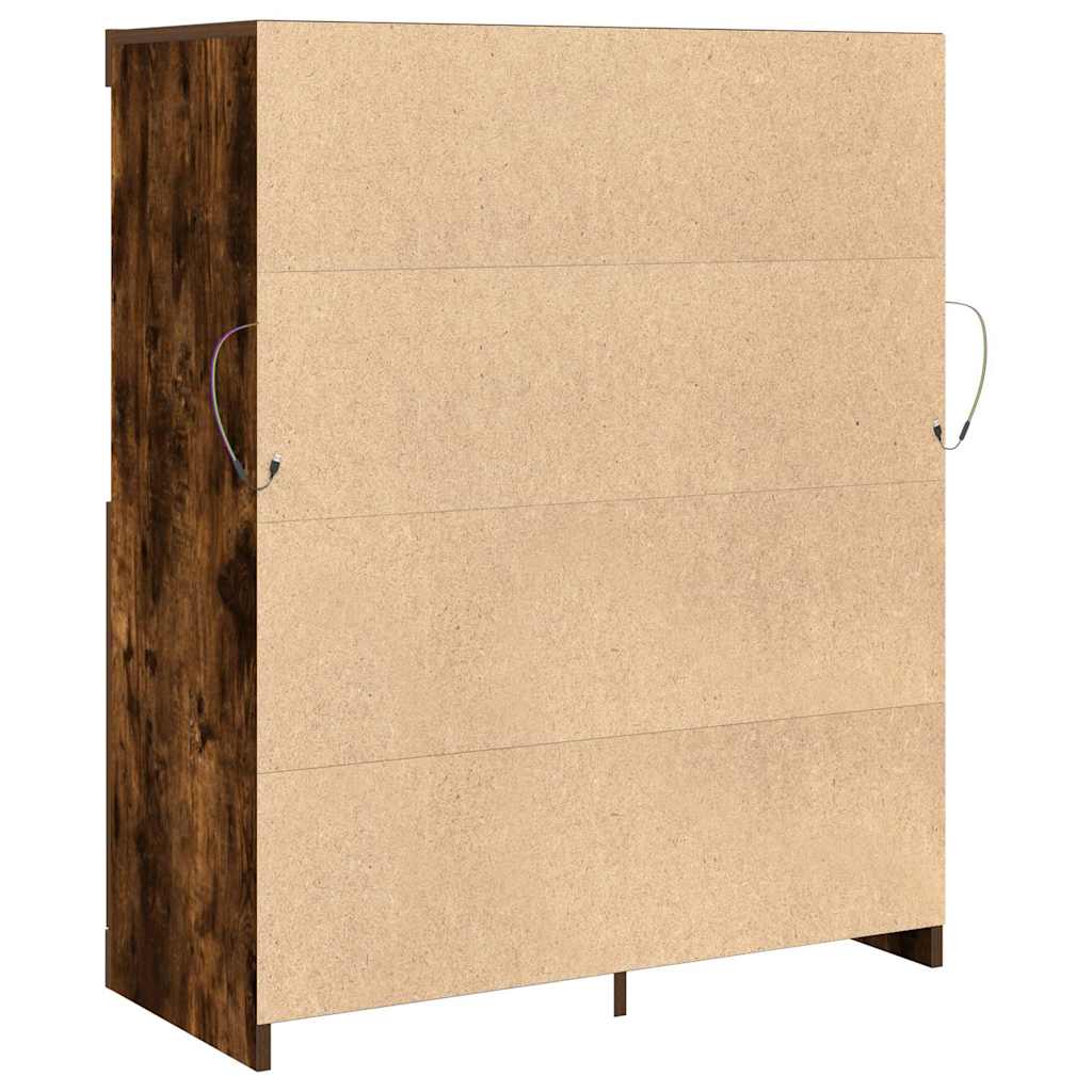 Sideboard Smoked Oak 81x37x100 cm Engineered Wood