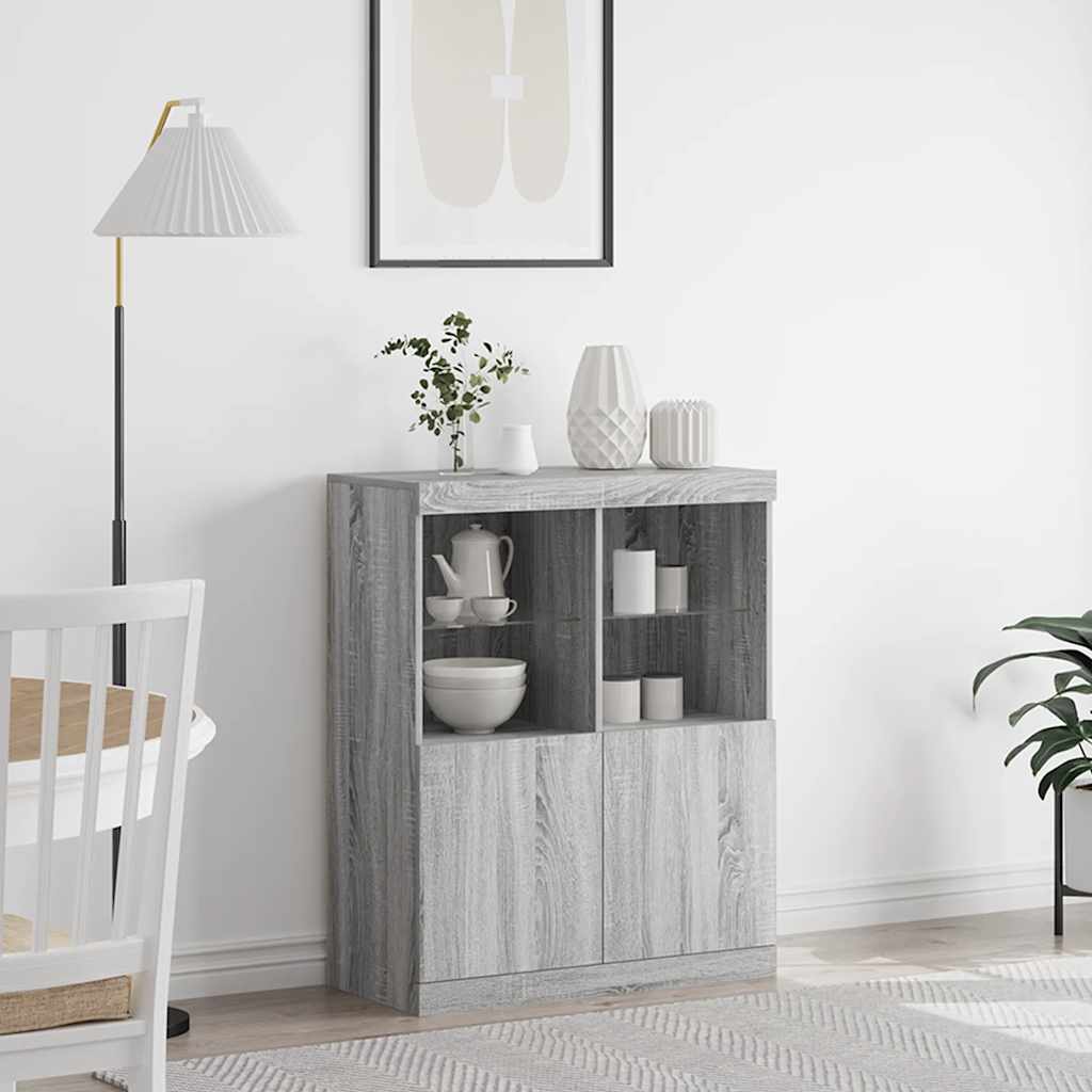 Sideboard Grey Sonoma 81x37x100 cm Engineered Wood