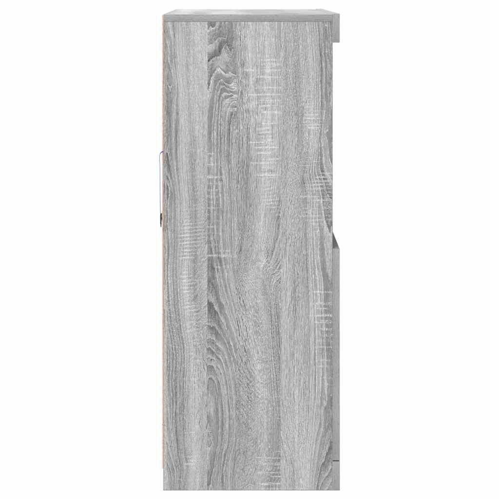 Sideboard Grey Sonoma 81x37x100 cm Engineered Wood