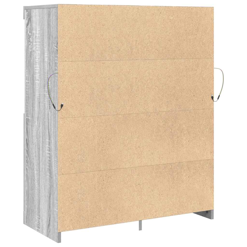 Sideboard Grey Sonoma 81x37x100 cm Engineered Wood