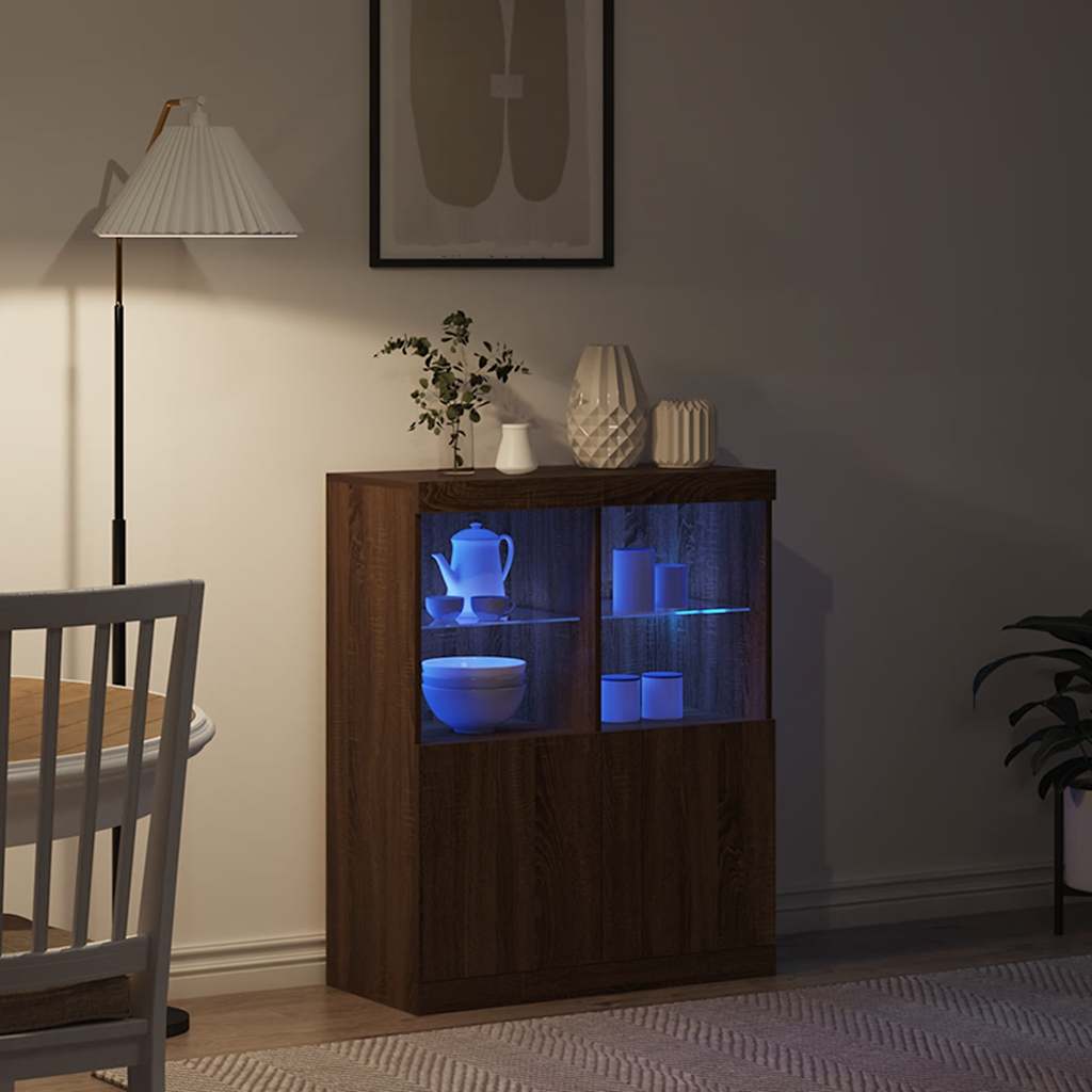 Sideboard Brown Oak 81x37x100 cm Engineered Wood