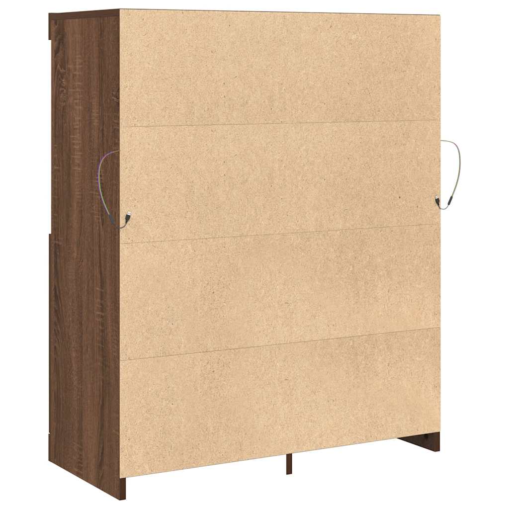 Sideboard Brown Oak 81x37x100 cm Engineered Wood