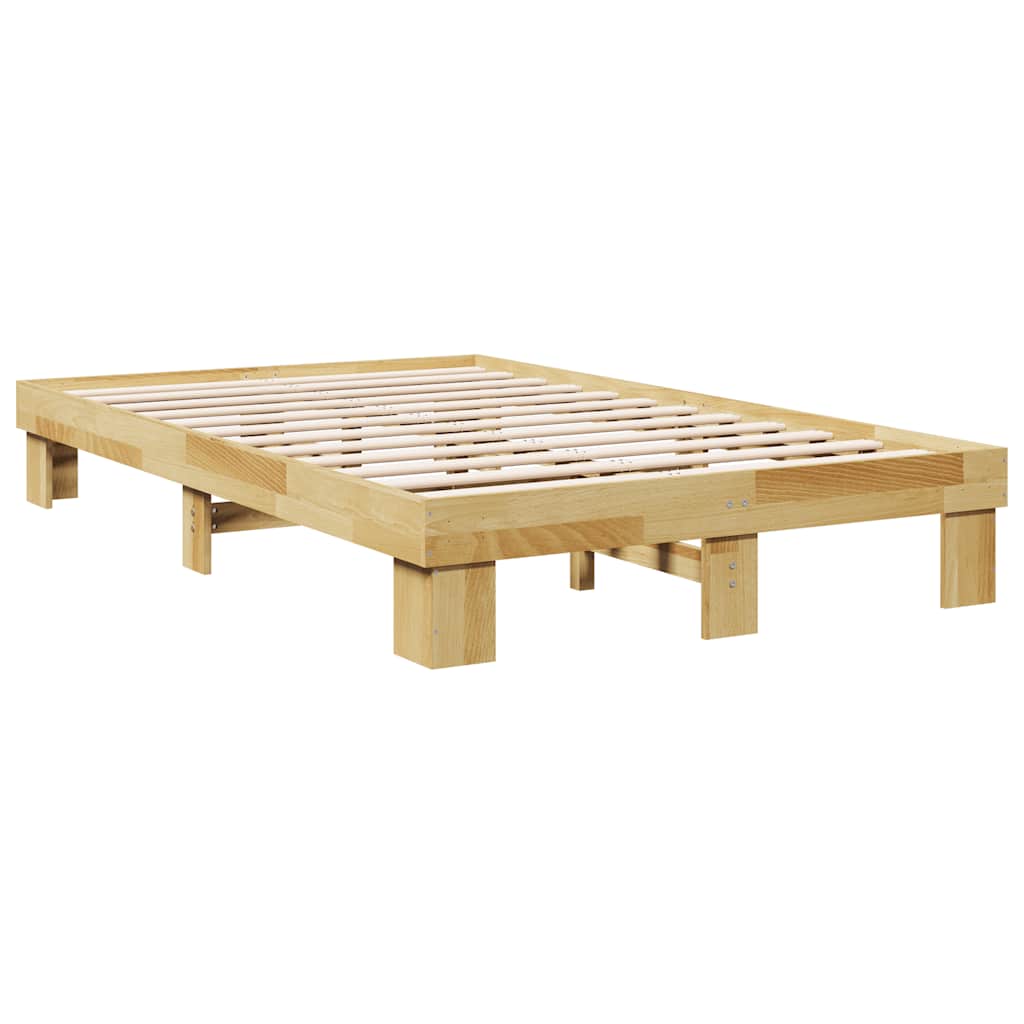 Bed Frame without Mattress 120x200 cm Solid Wood Oak