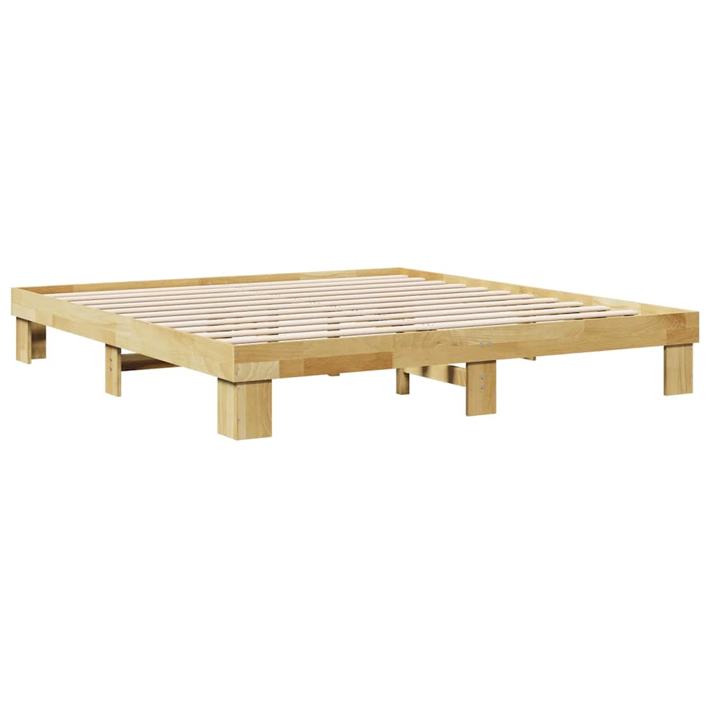 Bed Frame without Mattress 180x200 cm Solid Wood Oak