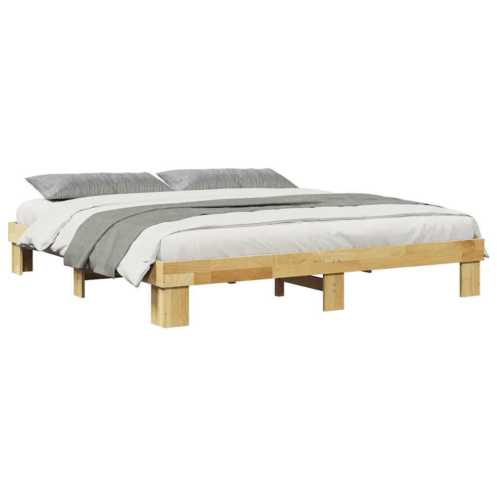 Bed Frame without Mattress 180x200 cm Solid Wood Oak