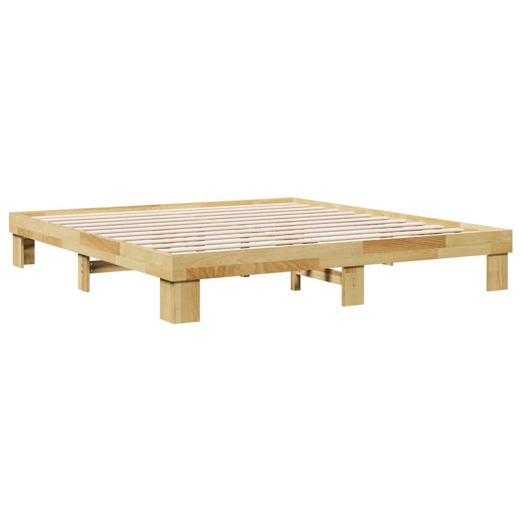 Bed Frame without Mattress 180x200 cm Solid Wood Oak