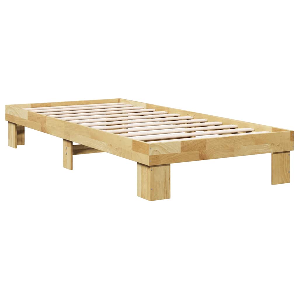 Bed Frame without Mattress 90x190 cm Solid Wood Oak