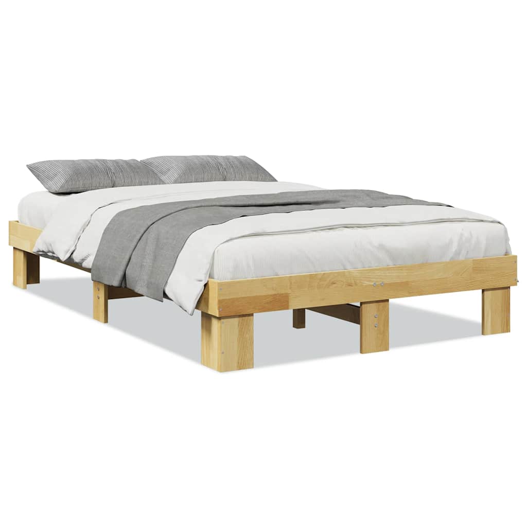 Bed Frame without Mattress 120x190 cm Small Double Solid Wood Oak