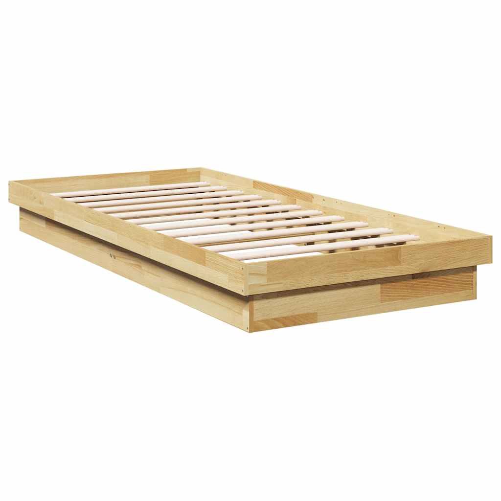 Bed Frame Without Mattress 100x200 cm Solid Oak Wood