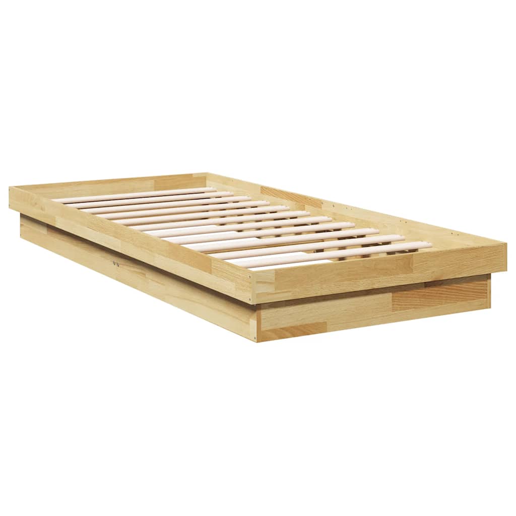 Bed Frame Without Mattress 90x190 cm Solid Oak Wood