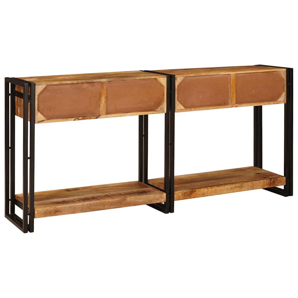 Console Tables 2 pcs Brown 160 x 33 x 75 cm Solid Mango wood
