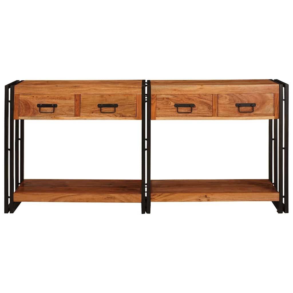 Console Tables 2 pcs Brown 160 x 33 x 75 cm Solid Acacia wood