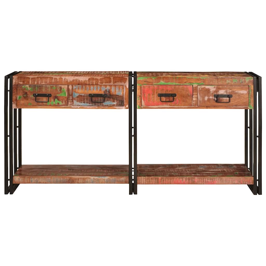 Console Tables Set with Drawer with Shelf 2 pcs Multicolour