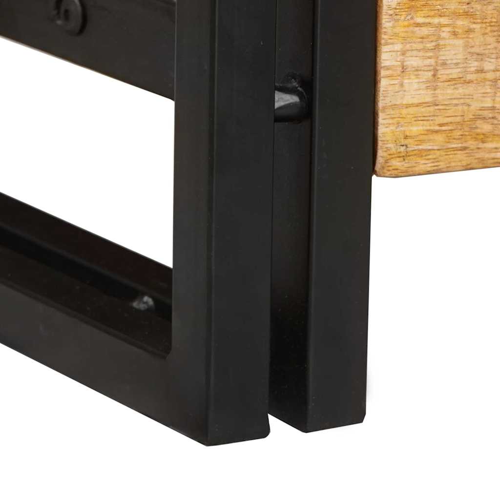 Console Table with Drawer 2 pcs Brown Solid rough mango wood