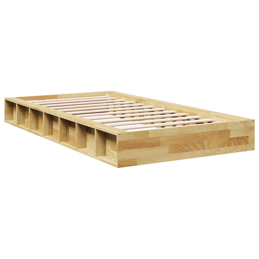 Bed Frame without Mattress 90x200 cm Solid Wood Oak