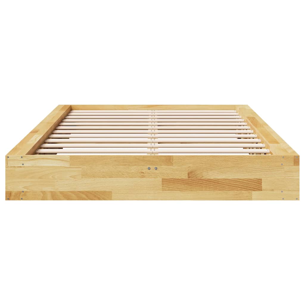 Bed Frame without Mattress 120x200 cm Solid Wood Oak