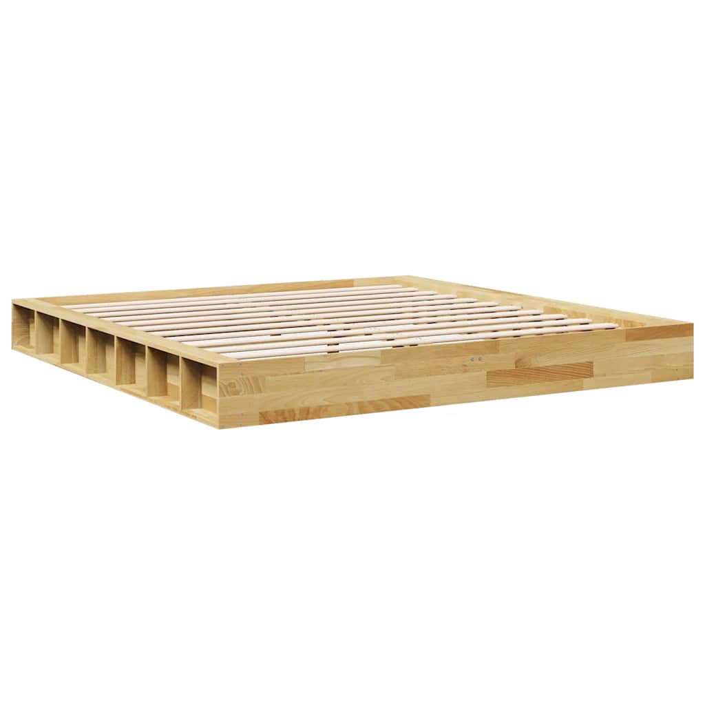 Bed Frame without Mattress 180x200 cm Solid Wood Oak