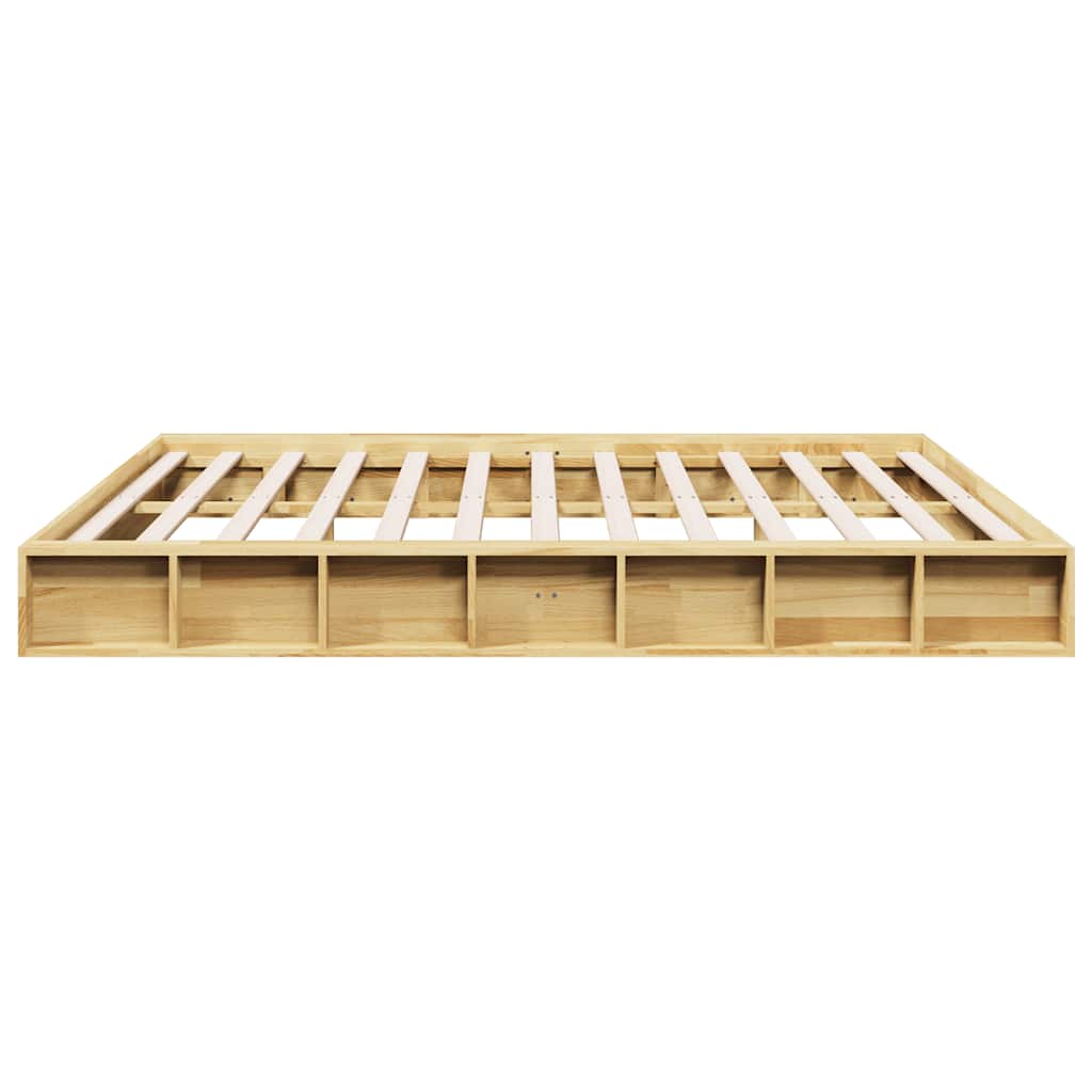 Bed Frame without Mattress 180x200 cm Solid Wood Oak