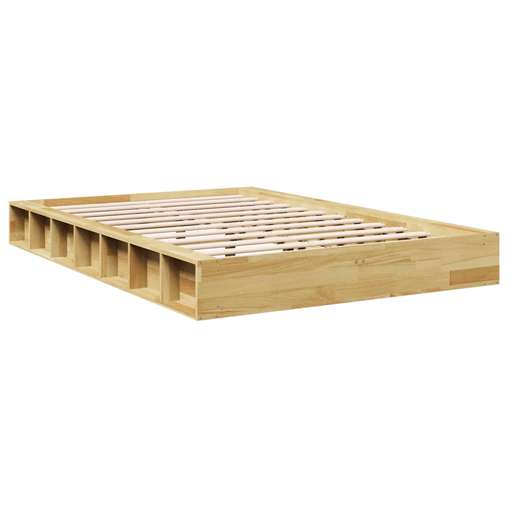 Bed Frame without Mattress 120x190 cm Solid Wood Oak