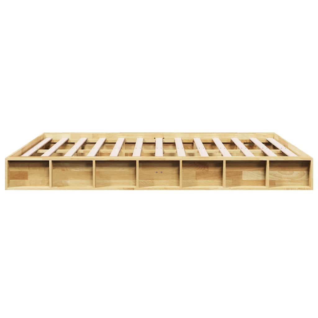 Bed Frame without Mattress 140x190 cm Solid Wood Oak