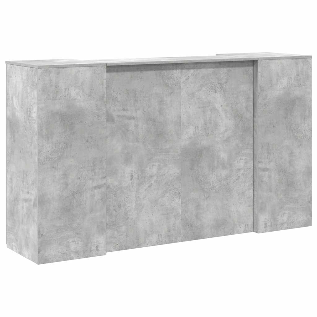Reception Desk Concrete Grey 180x50x103.5 cm Engineered Wood