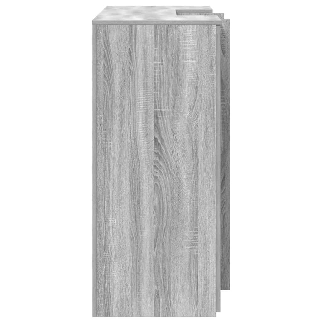 Reception Desk Grey Sonoma 135x50x103.5 cm Engineered Wood