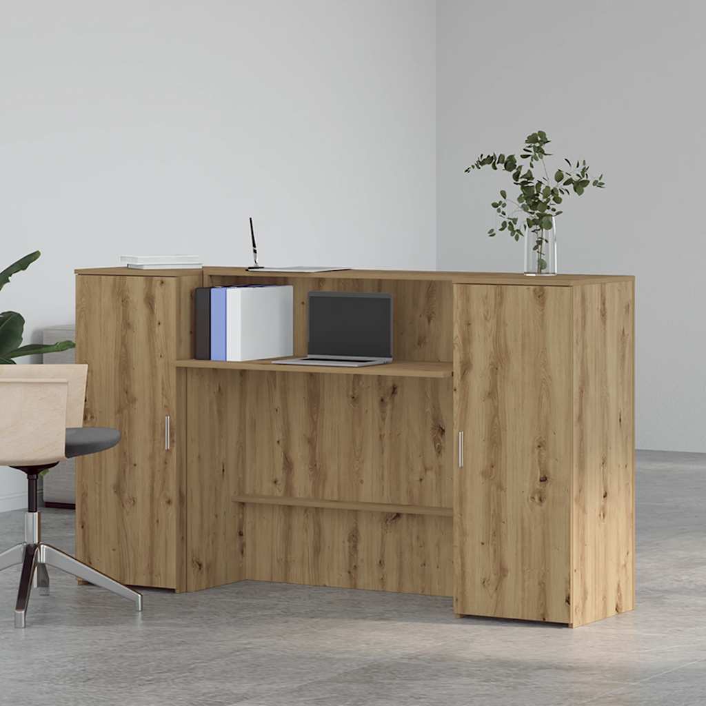 Reception Desk Artisan Oak 180x50x103.5 cm Engineered Wood