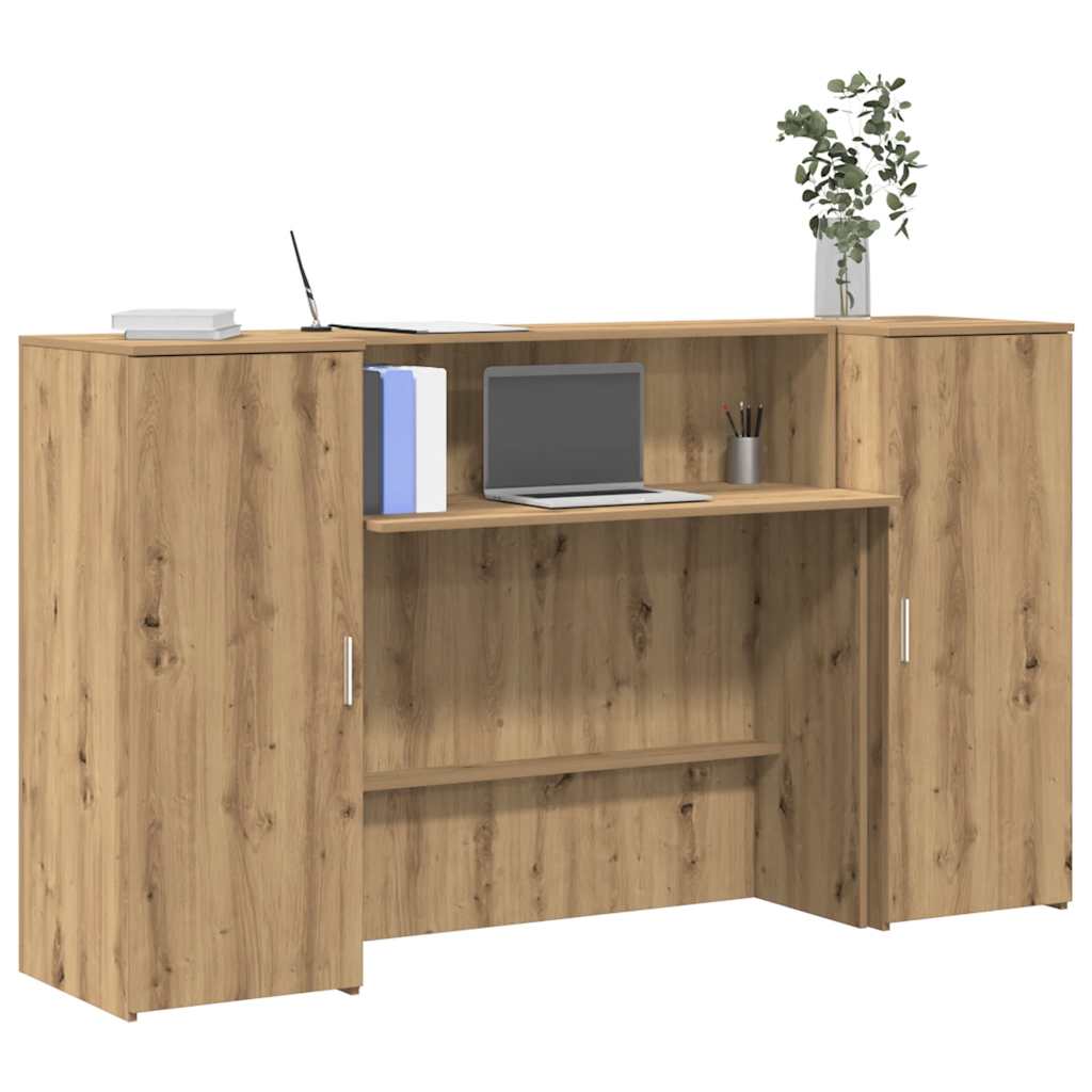 Reception Desk Artisan Oak 180x50x103.5 cm Engineered Wood