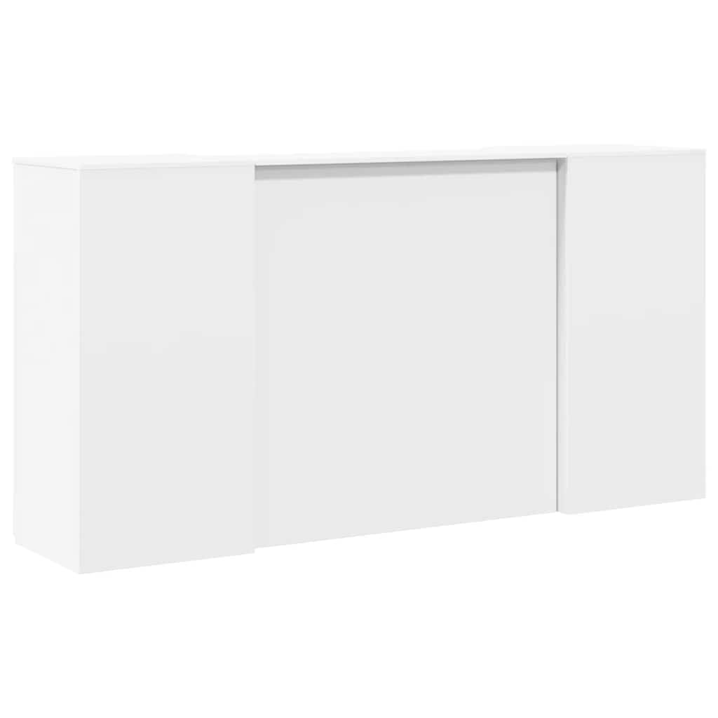 Reception Desk White 200x50x103.5 cm Engineered Wood