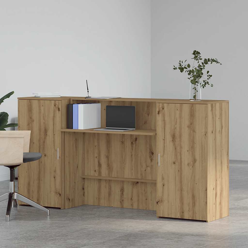 Reception Desk Artisan Oak 200x50x103.5 cm Engineered Wood