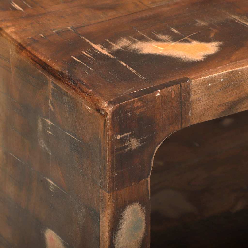 TV Cabinet with Shelf Multicolour Solid Reclaim wood