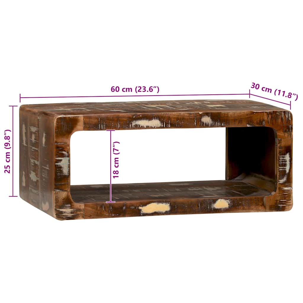 TV Cabinet with Shelf Multicolour Solid Reclaim wood