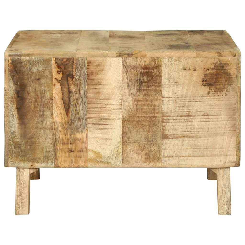 Coffee Table Brown 50 x 50 x 35 cm Solid rough mango wood
