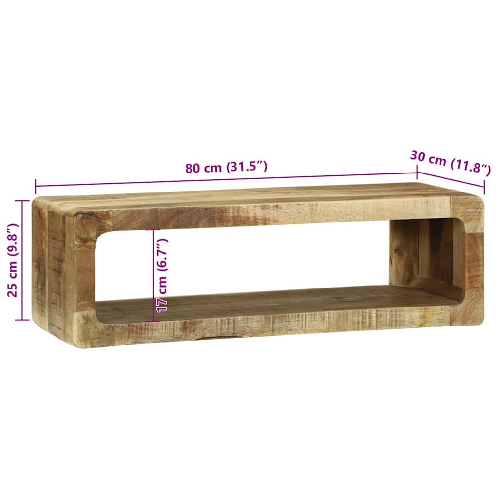 TV Cabinet with Shelf with Storage Brown Solid Mango wood