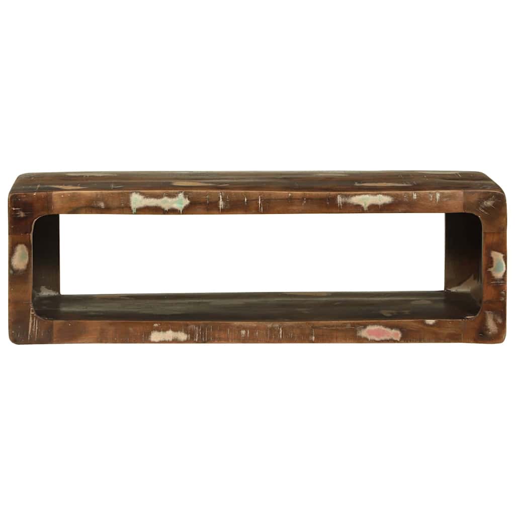 TV Cabinet with Shelf Multicolour Solid Reclaim wood