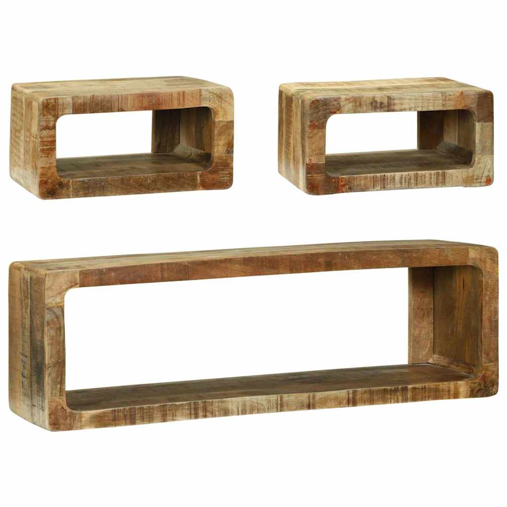 TV Cabinet Set 3 pcs Brown 100 x 30 x 32 cm Solid Mango wood