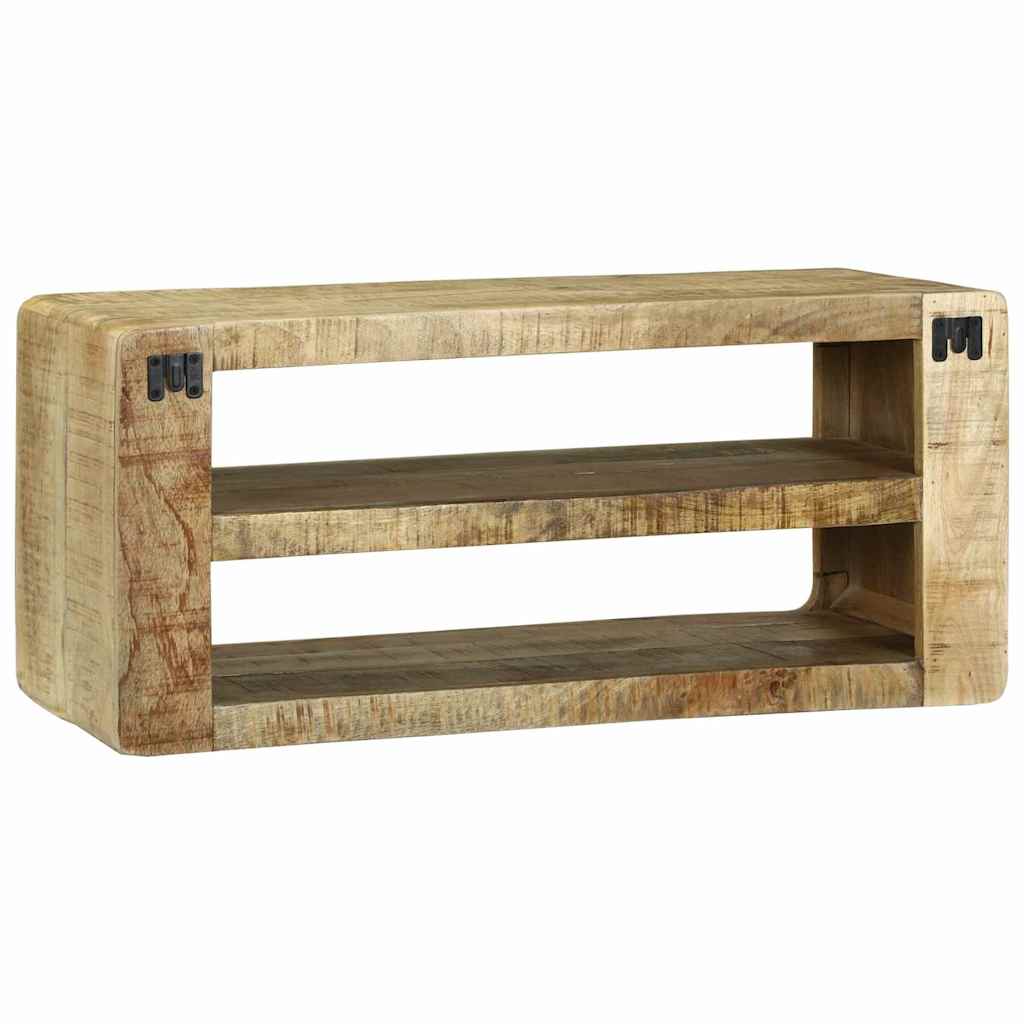 TV Cabinet with Shelf Brown 80 x 32 x 36 cm Solid Mango wood
