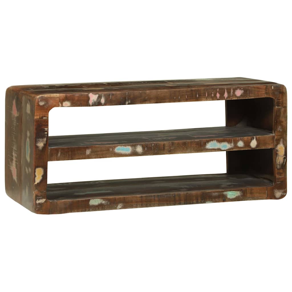 TV Cabinet Multicolour 80 x 32 x 36 cm Solid Reclaim wood