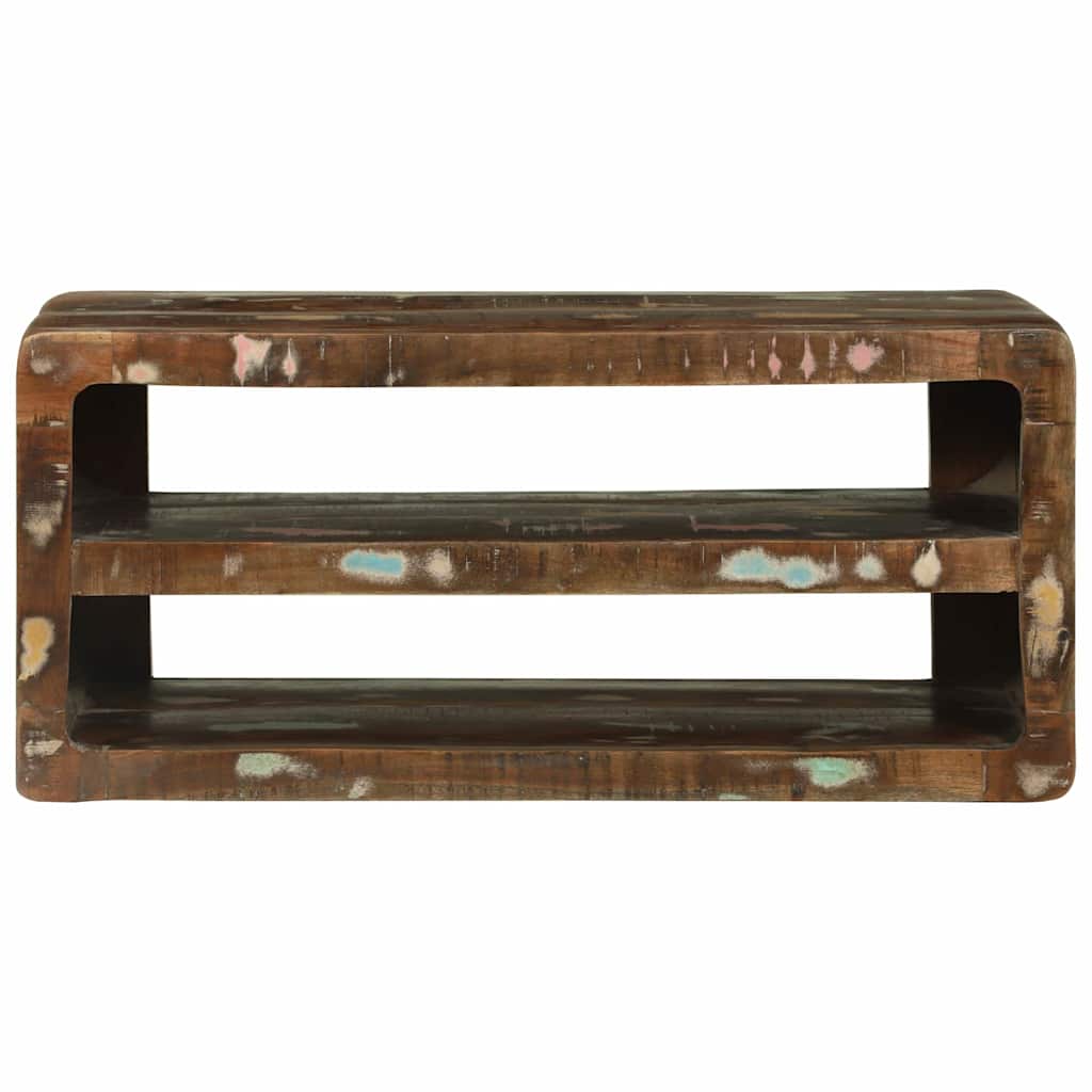 TV Cabinet Multicolour 80 x 32 x 36 cm Solid Reclaim wood